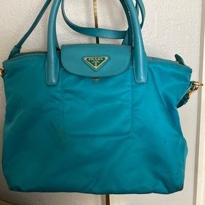Prada turquoise crossbody bag